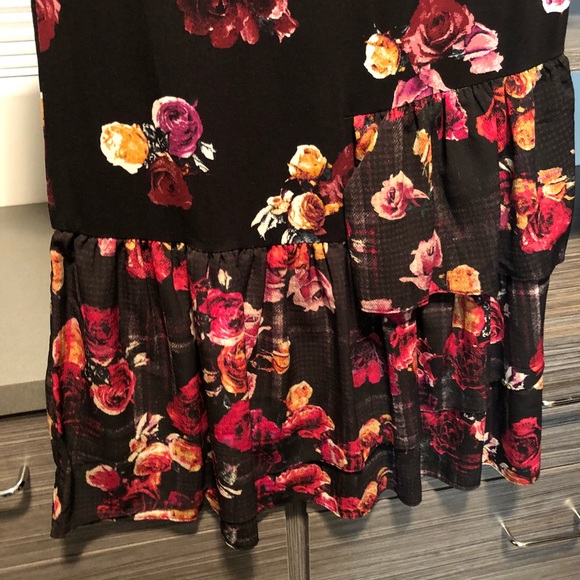 Black floral midi dress - Picture 5 of 5